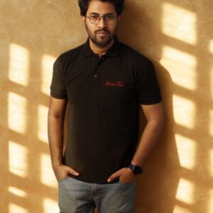 Trails Classic Black Polo Cotton T-Shirt