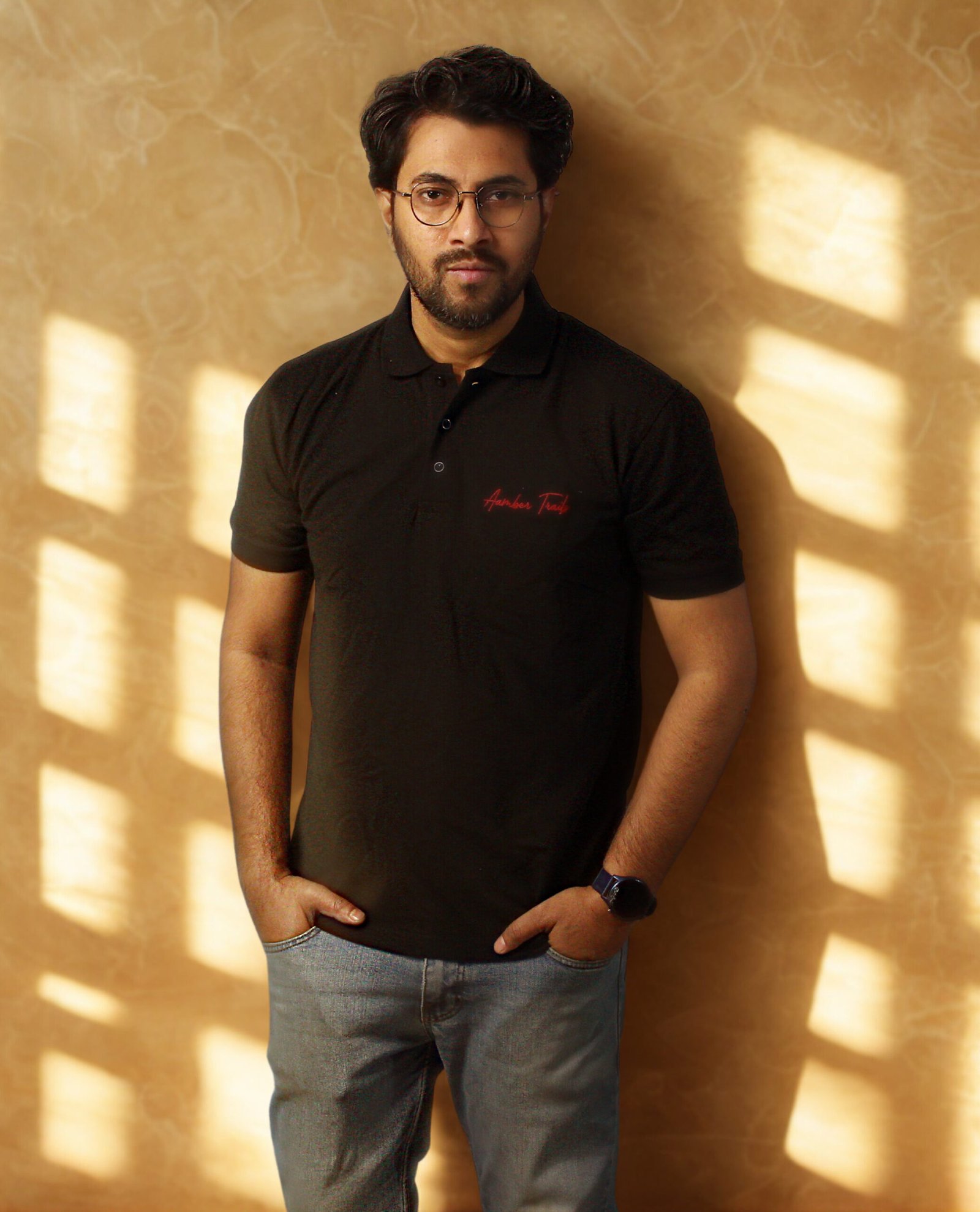 Trails Classic Black Polo Cotton T-Shirt