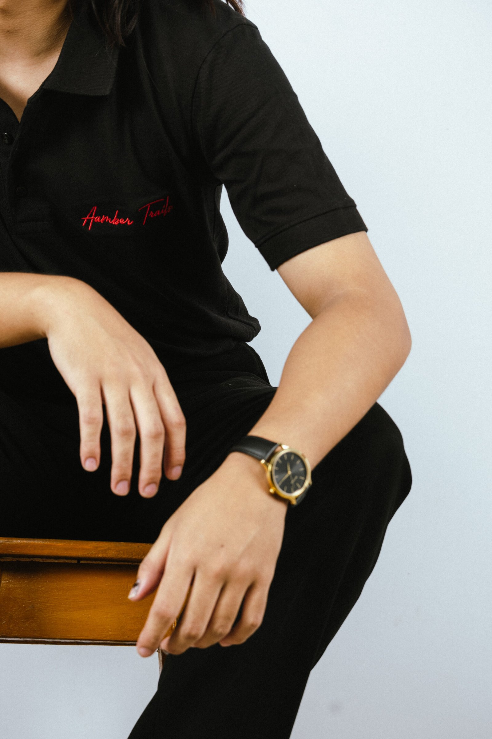 Trails Classic Black Polo Cotton T-Shirt - Image 3