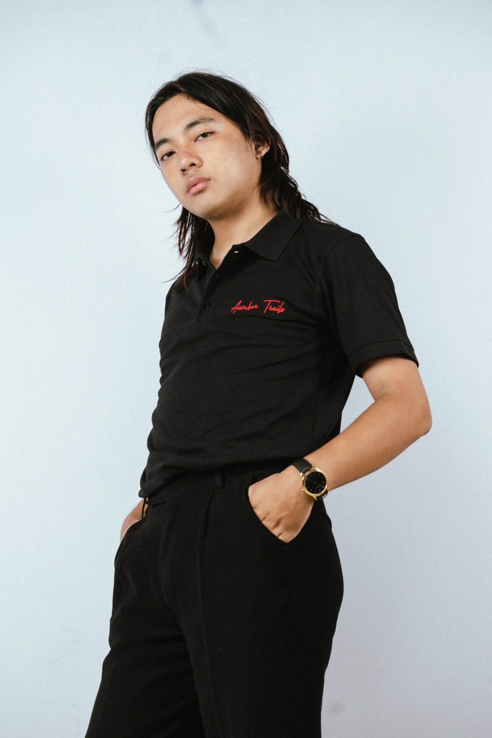 Trails Classic Black Polo Cotton T-Shirt