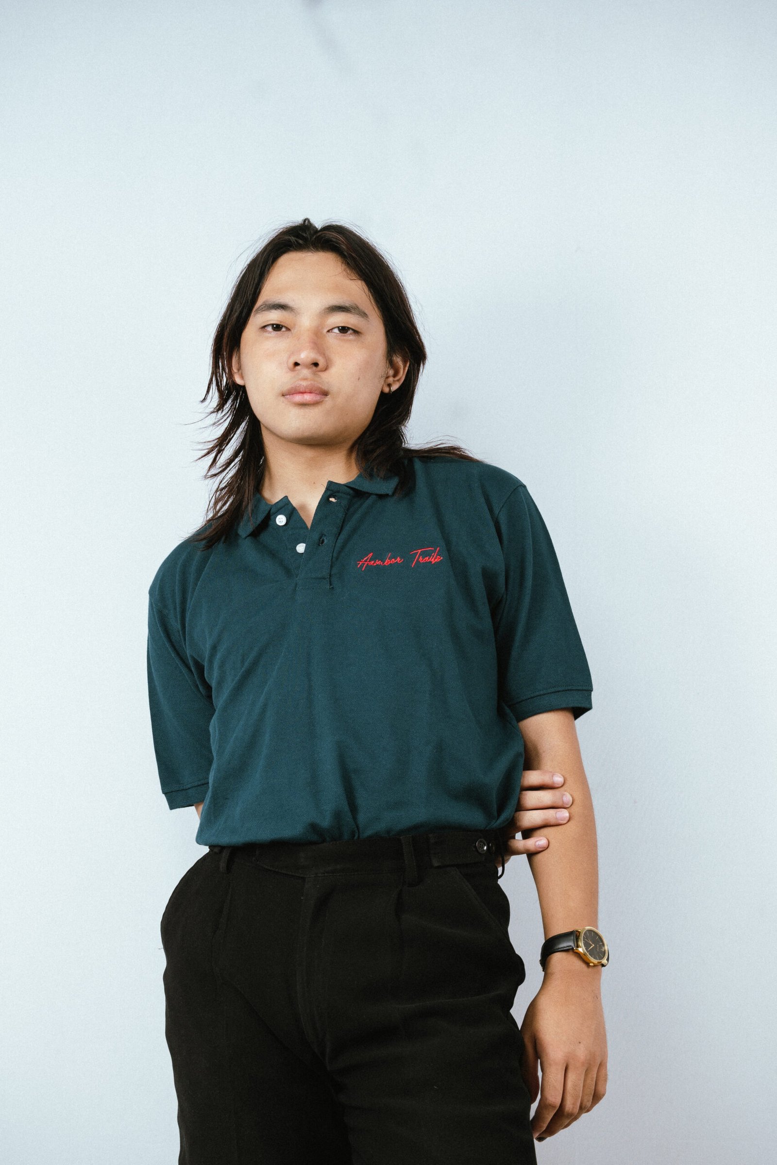 Trails Midnight Petrol Blue Polo Cotton T-Shirt - Image 2