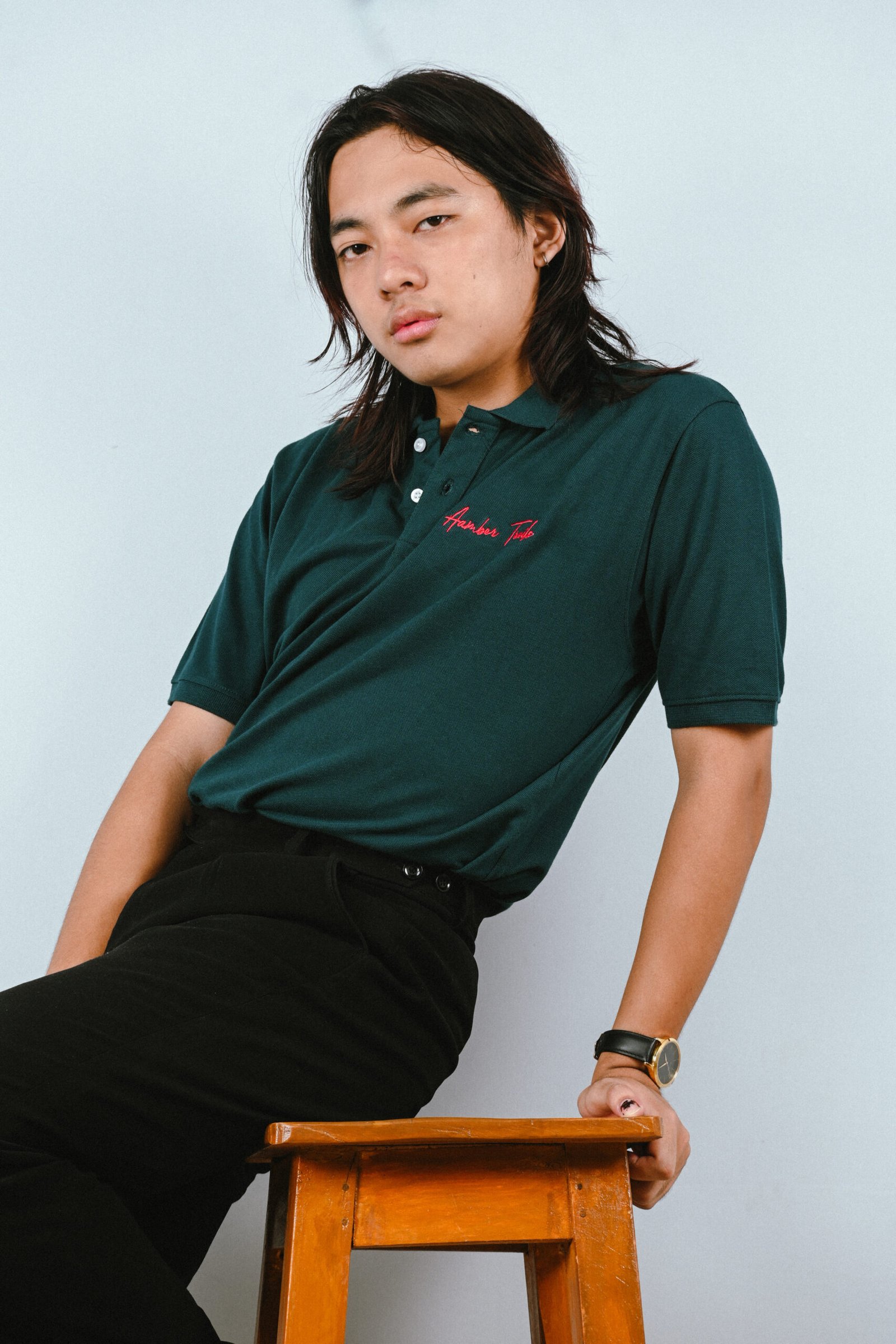 Trails Midnight Petrol Blue Polo Cotton T-Shirt